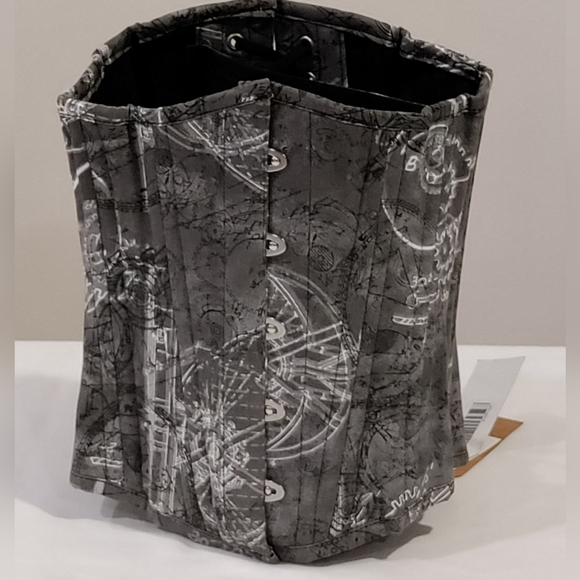 NWT Vintage Goth, Size 22, Gray Patterned Waist Trainer - Picture 1 of 9